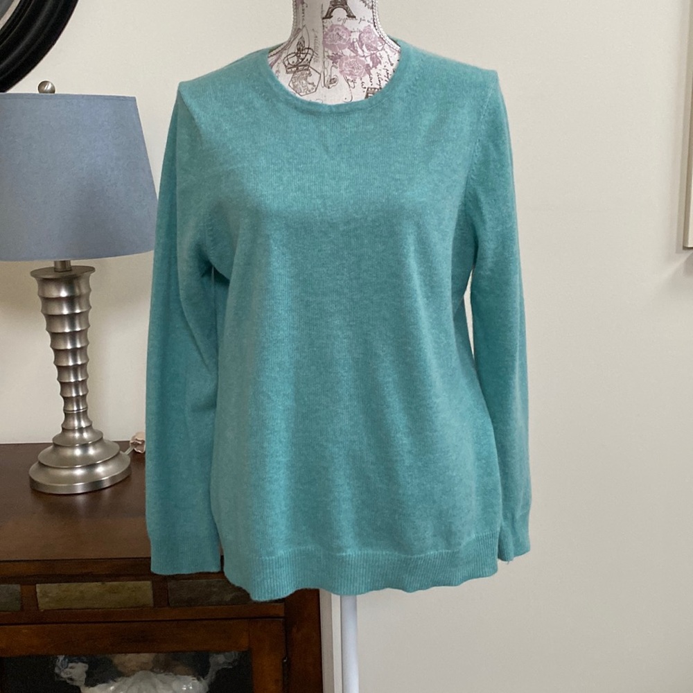 EUC Charter Club Luxury Green Cashmere Sweater XL